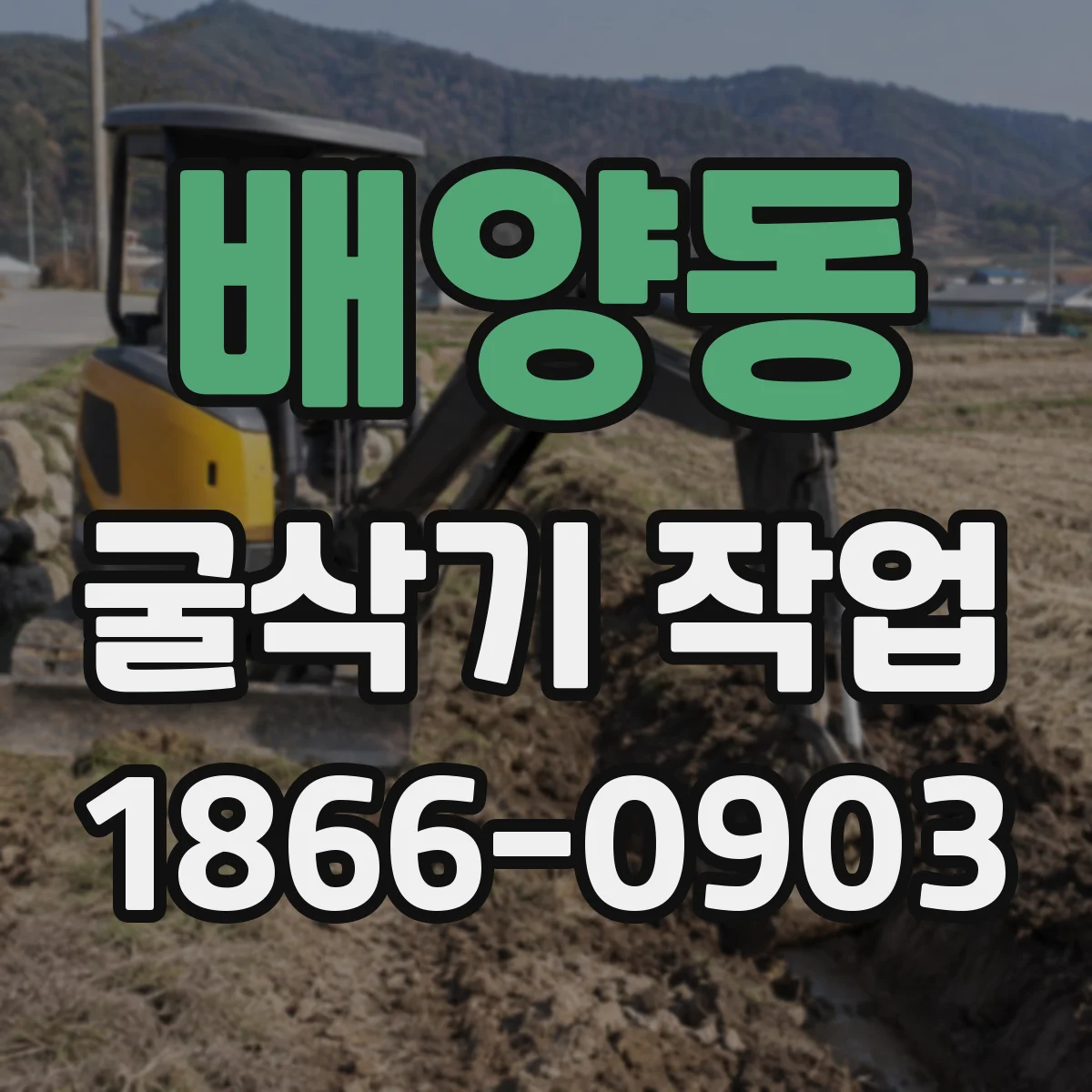 배양동 굴삭기 작업