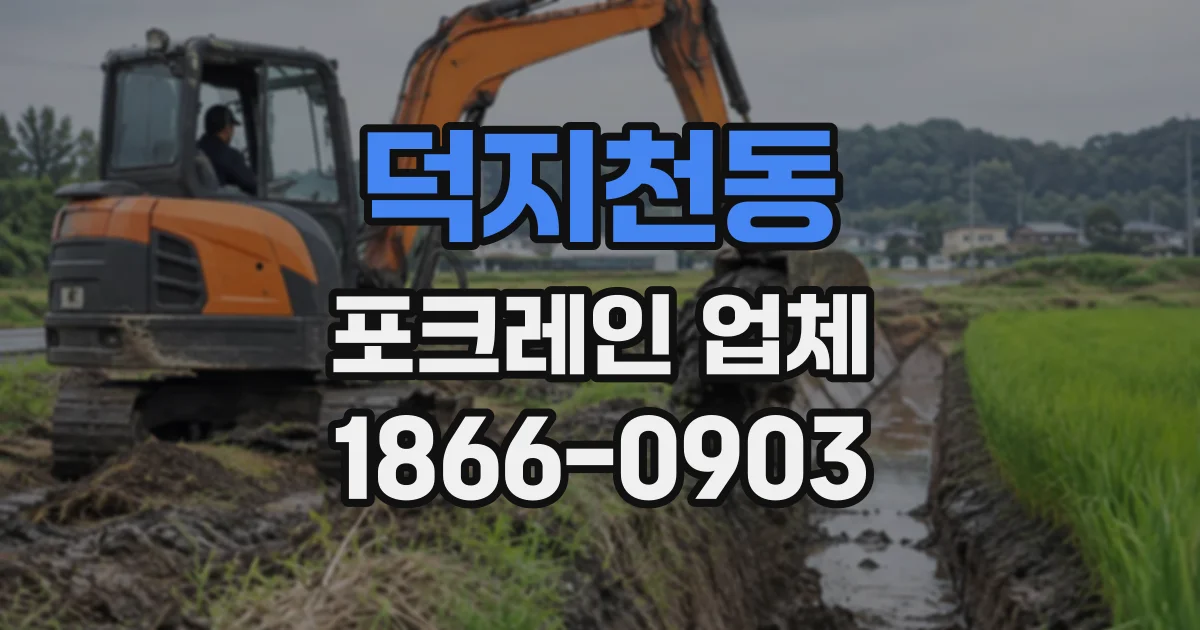 덕지천동 포크레인업체