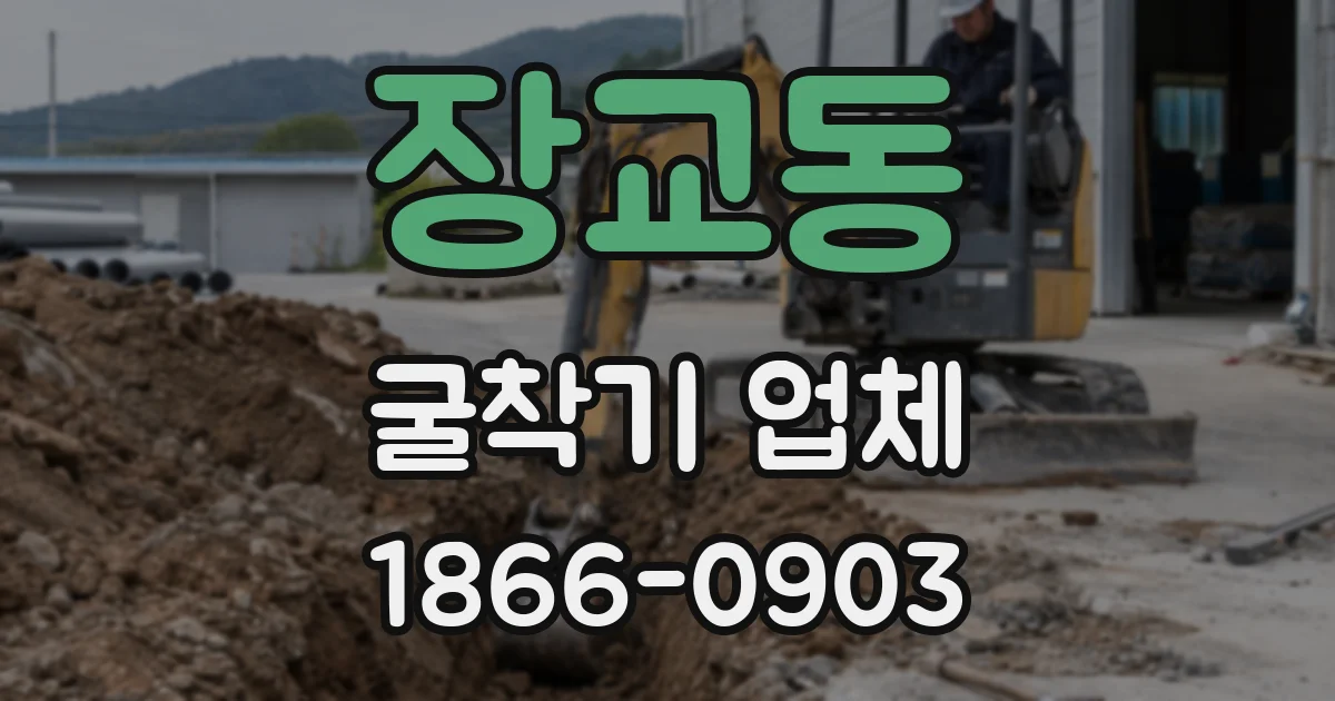 장교동 굴착기 업체