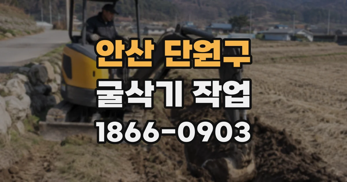 안산 단원구 굴삭기 작업