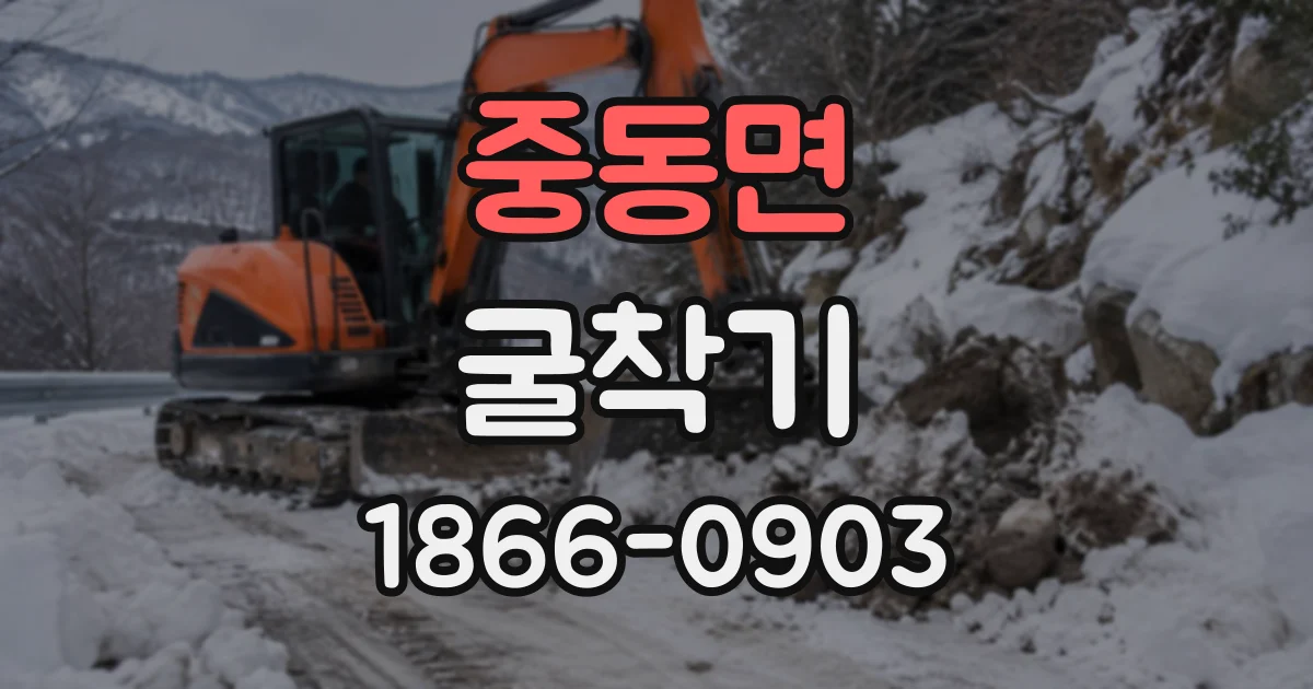 중동면 굴착기