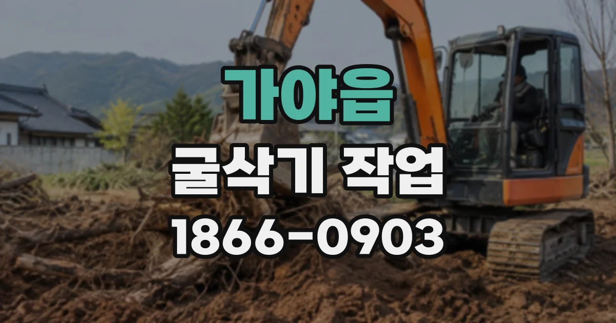 가야읍 굴삭기작업