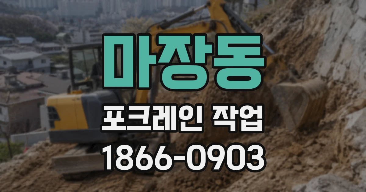 마장동 포크레인 작업