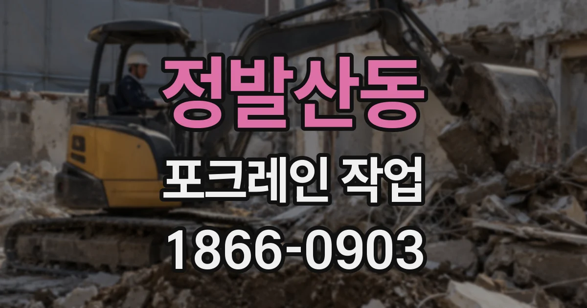 정발산동 포크레인 작업