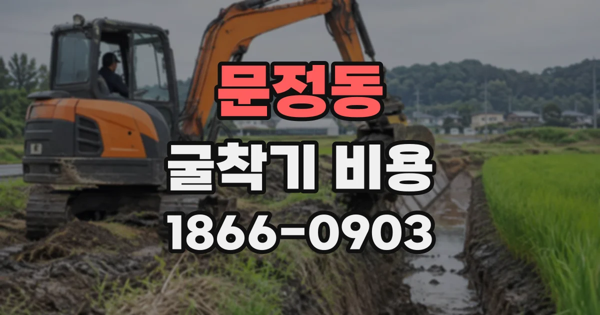 문정동 굴착기비용