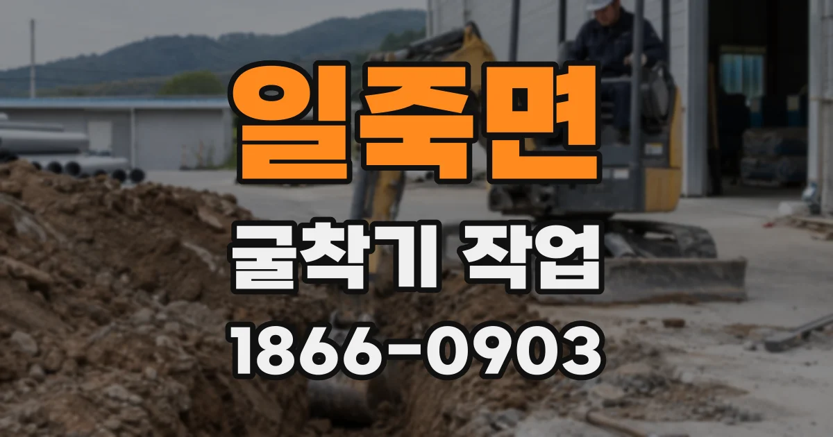 일죽면 굴착기 작업