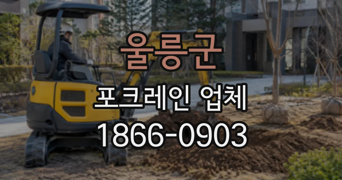 울릉군 포크레인업체