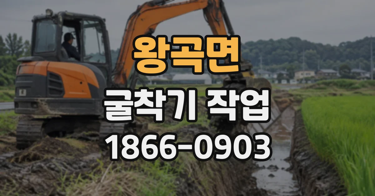 왕곡면 굴착기작업