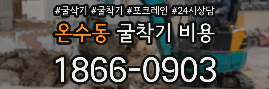 온수동 굴착기 비용