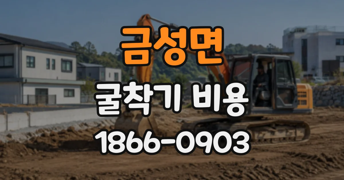 금성면 굴착기비용