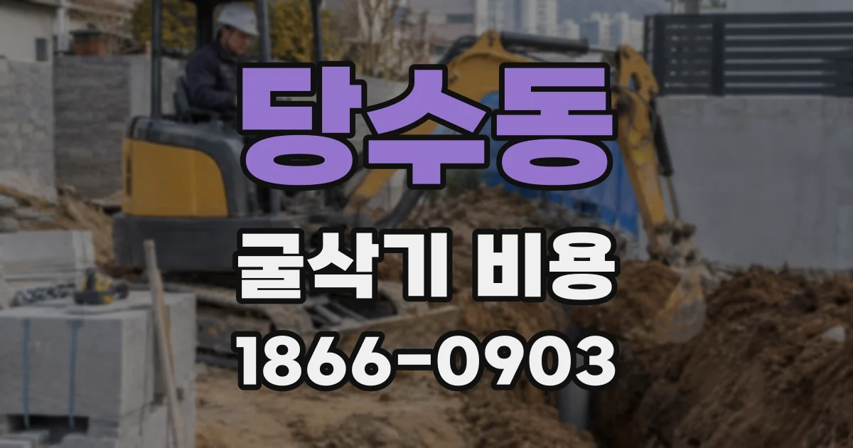 당수동 굴삭기 비용