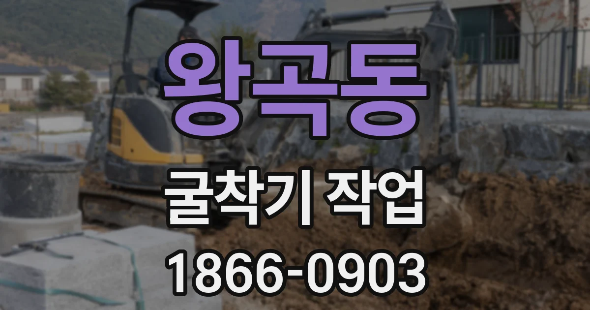왕곡동 굴착기 작업