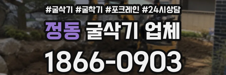 정동 굴삭기 업체