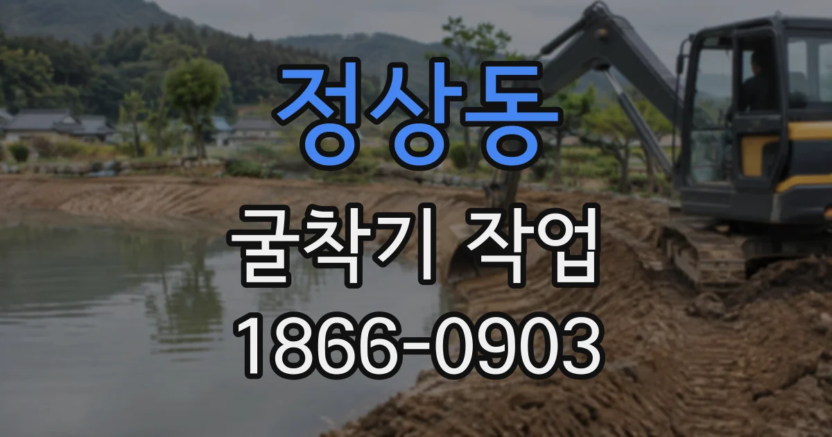 정상동 굴착기작업