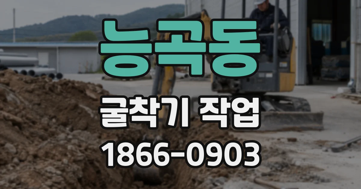 능곡동 굴착기 작업