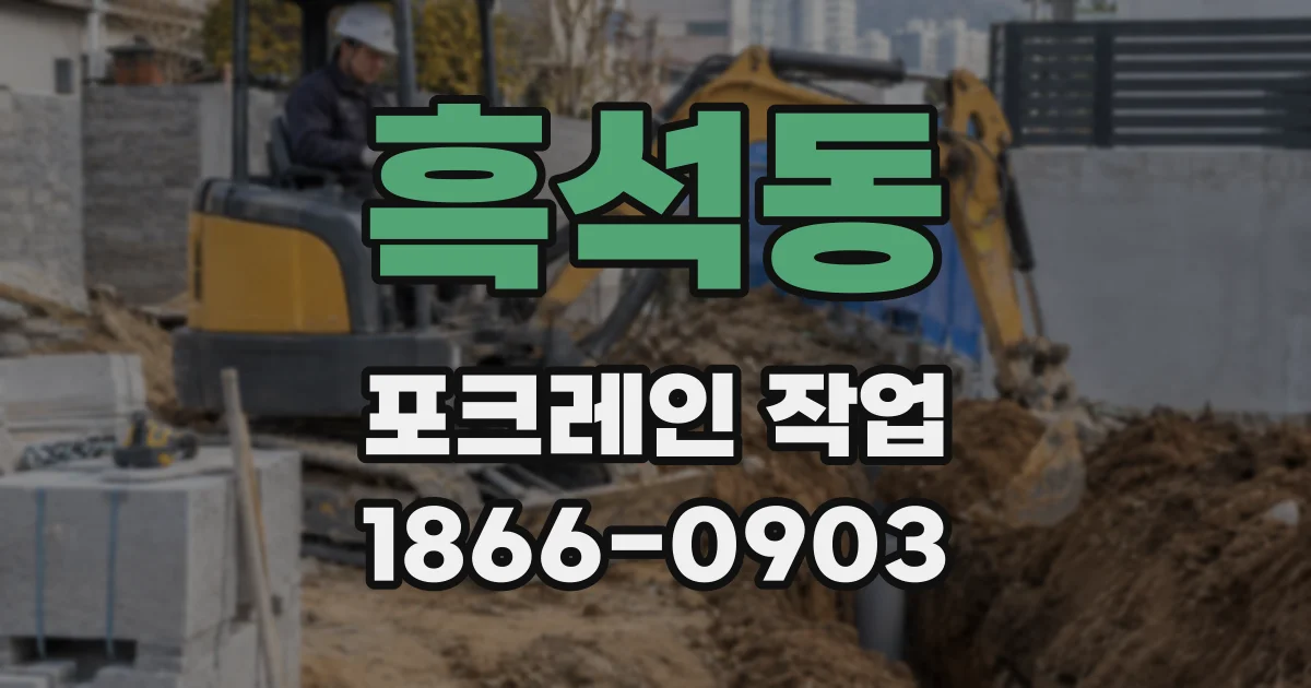 흑석동 포크레인 작업
