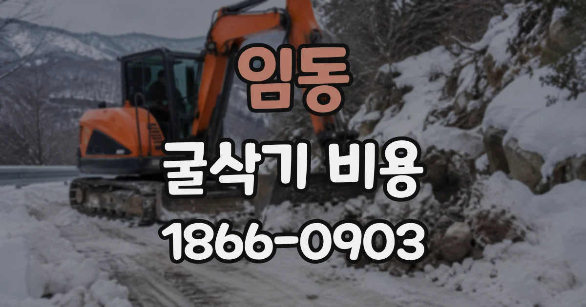 임동 굴삭기비용