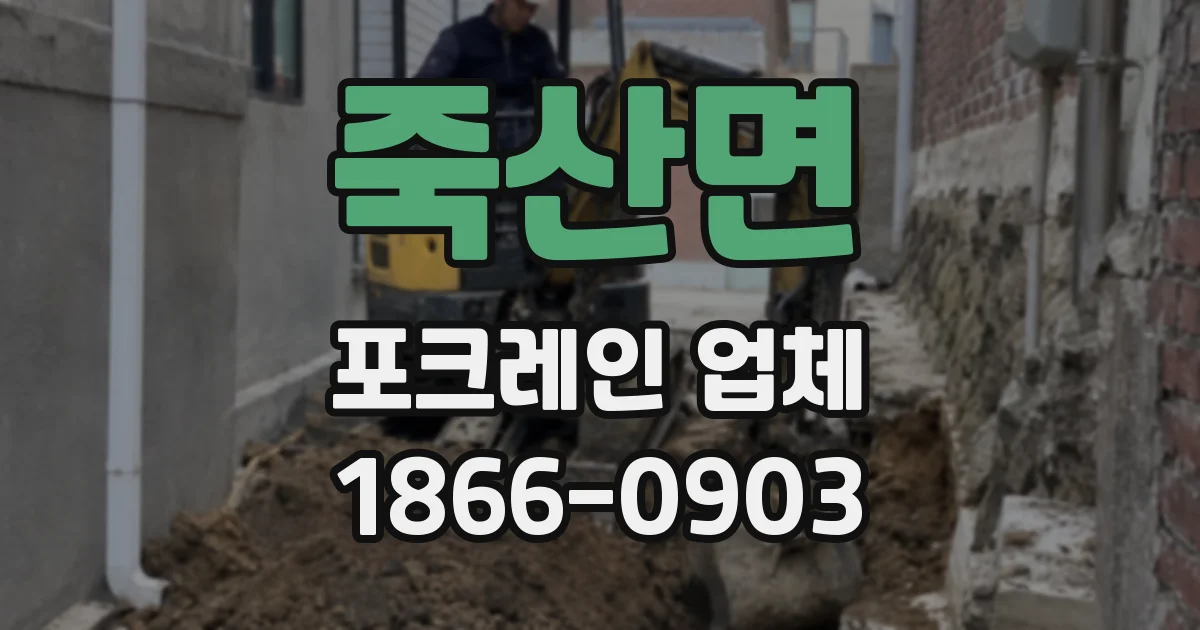 죽산면 포크레인 업체