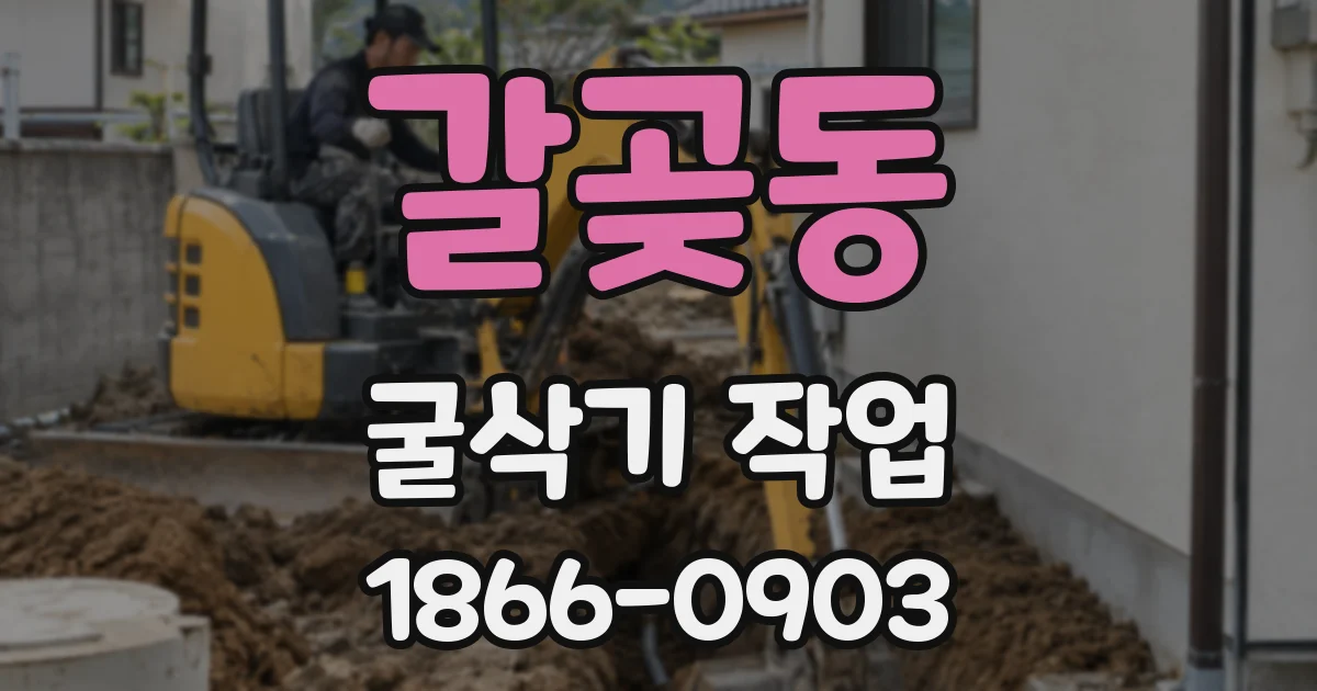 갈곶동 굴삭기 작업
