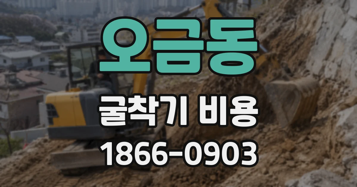 오금동 굴착기 비용