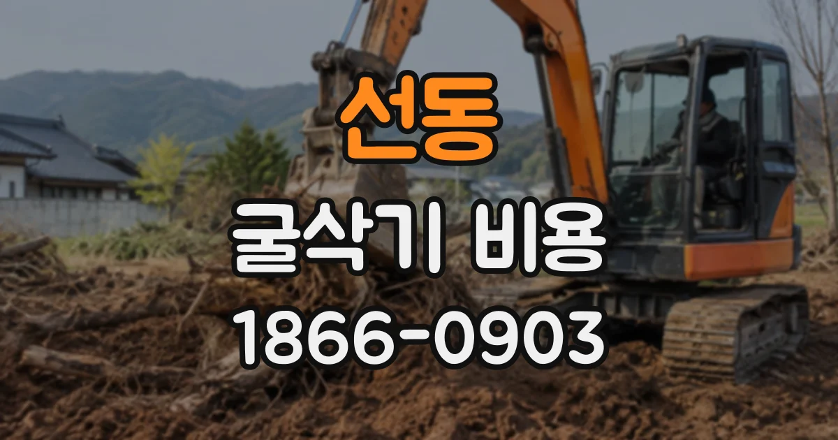 선동 굴삭기비용