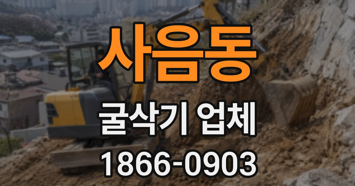 사음동 굴삭기 업체