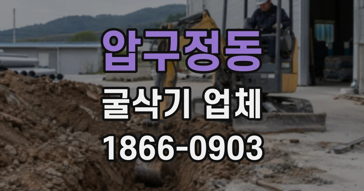 압구정동 굴삭기 업체
