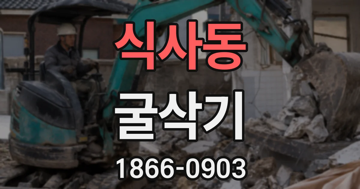 식사동 굴삭기