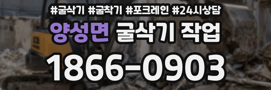 양성면 굴삭기 작업