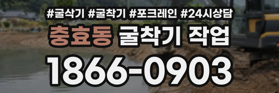 충효동 굴착기작업 상담 전화 1866-0903