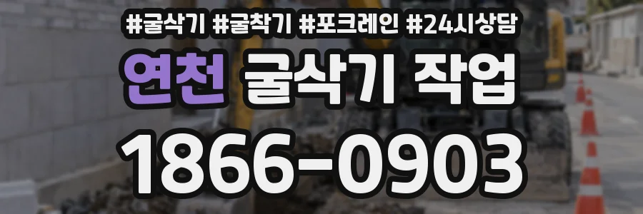 연천 굴삭기 작업