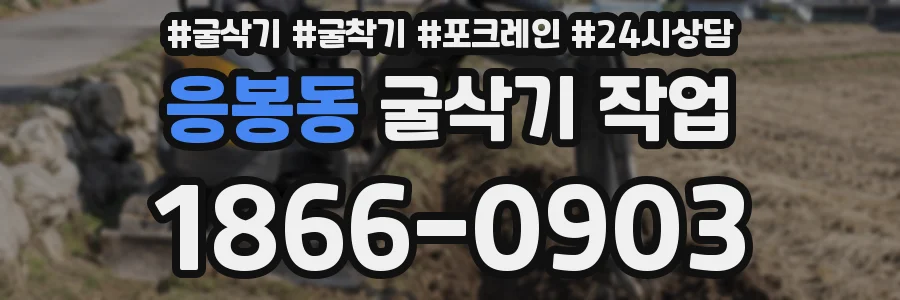 응봉동 굴삭기 작업