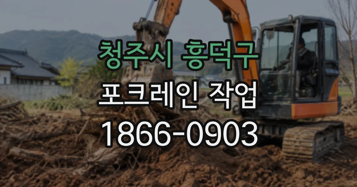 청주시 흥덕구 포크레인작업