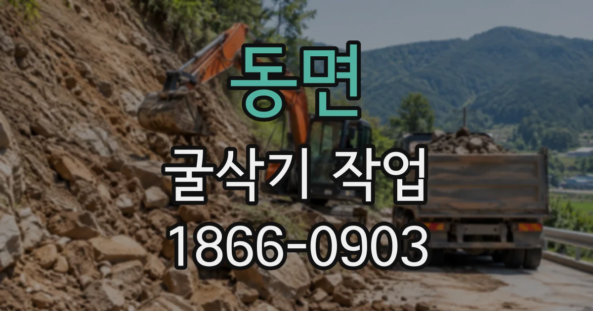동면 굴삭기작업