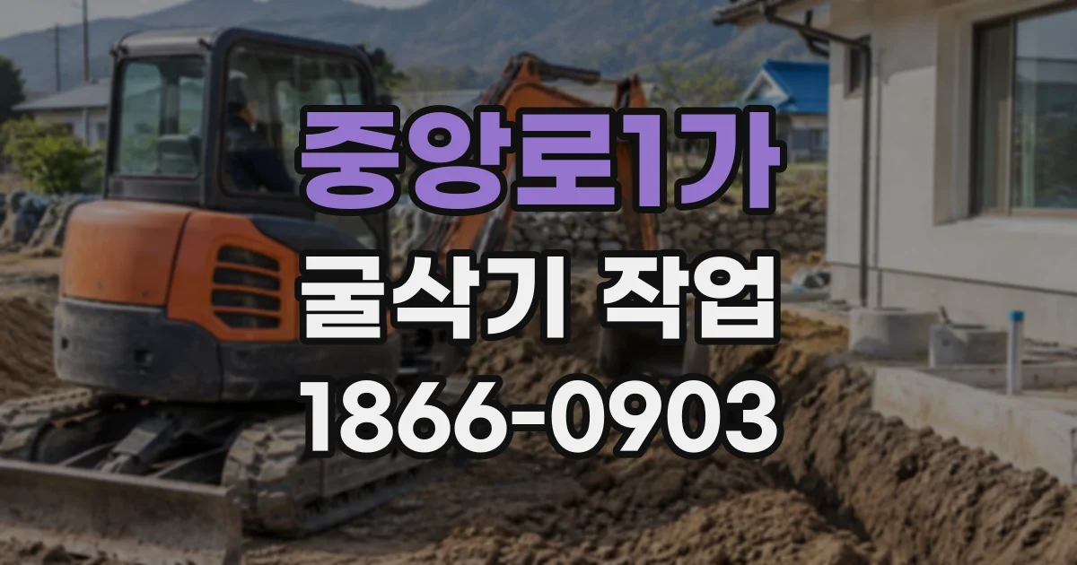 중앙로1가 굴삭기작업