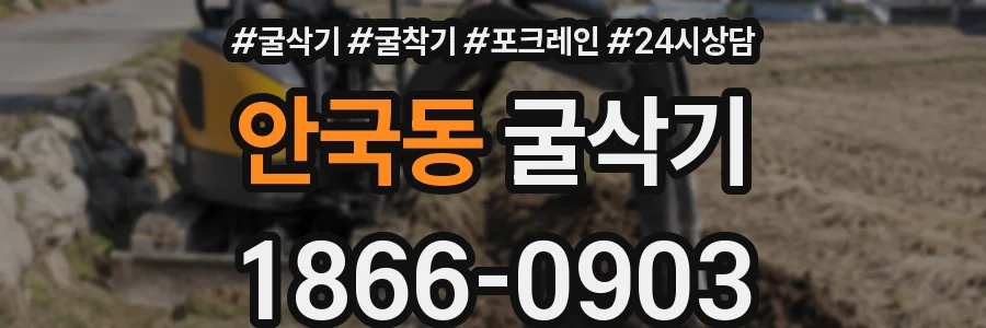 안국동 굴삭기