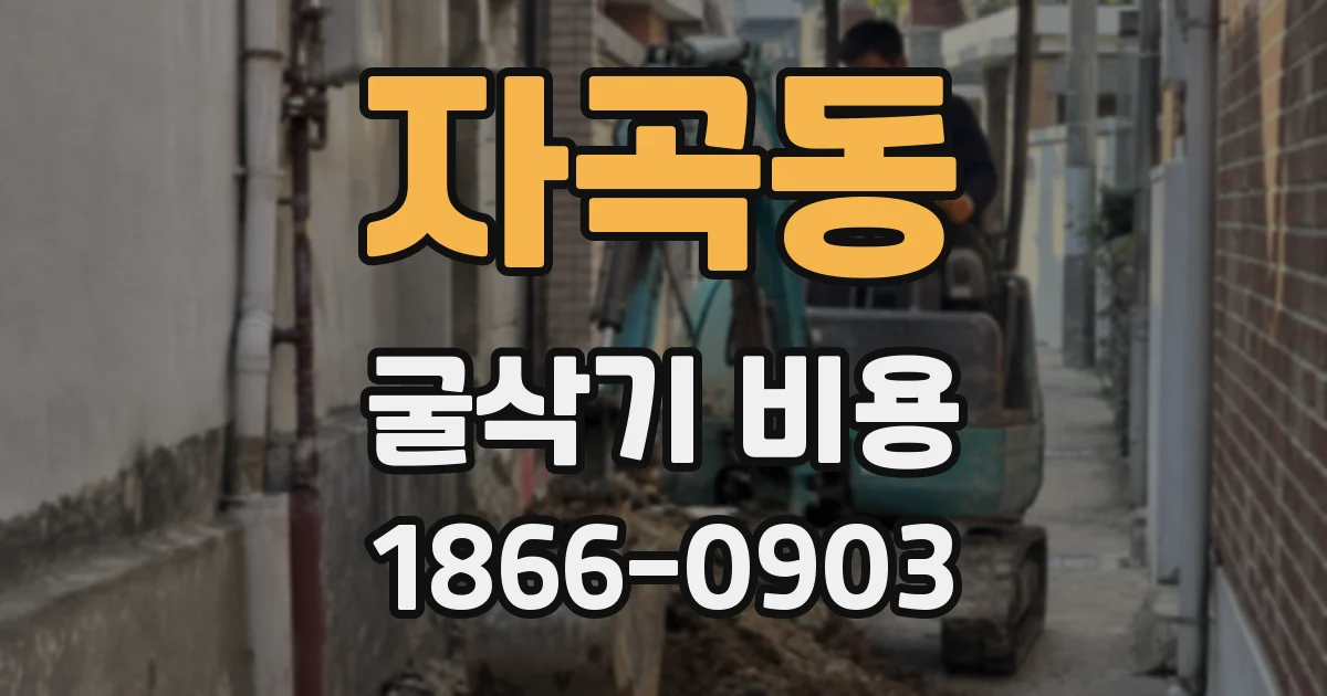 자곡동 굴삭기 비용