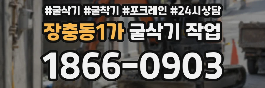 장충동1가 굴삭기 작업