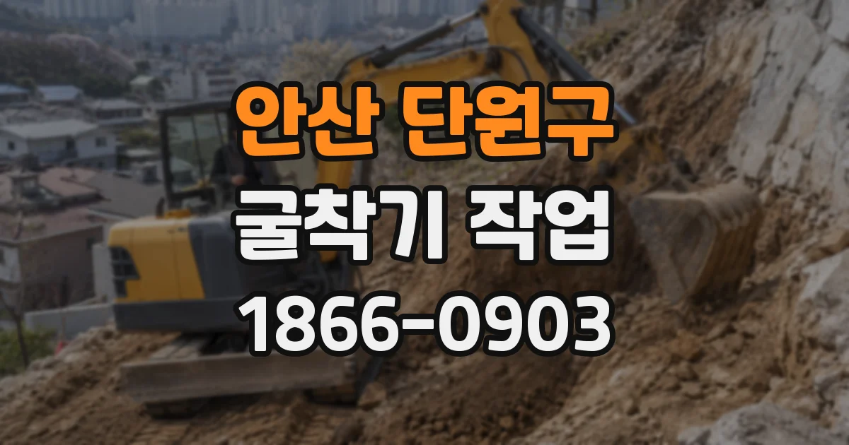 안산 단원구 굴착기 작업