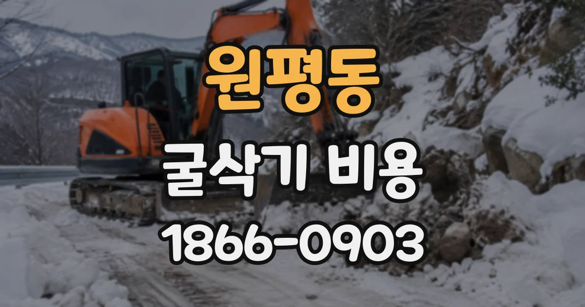 원평동 굴삭기비용