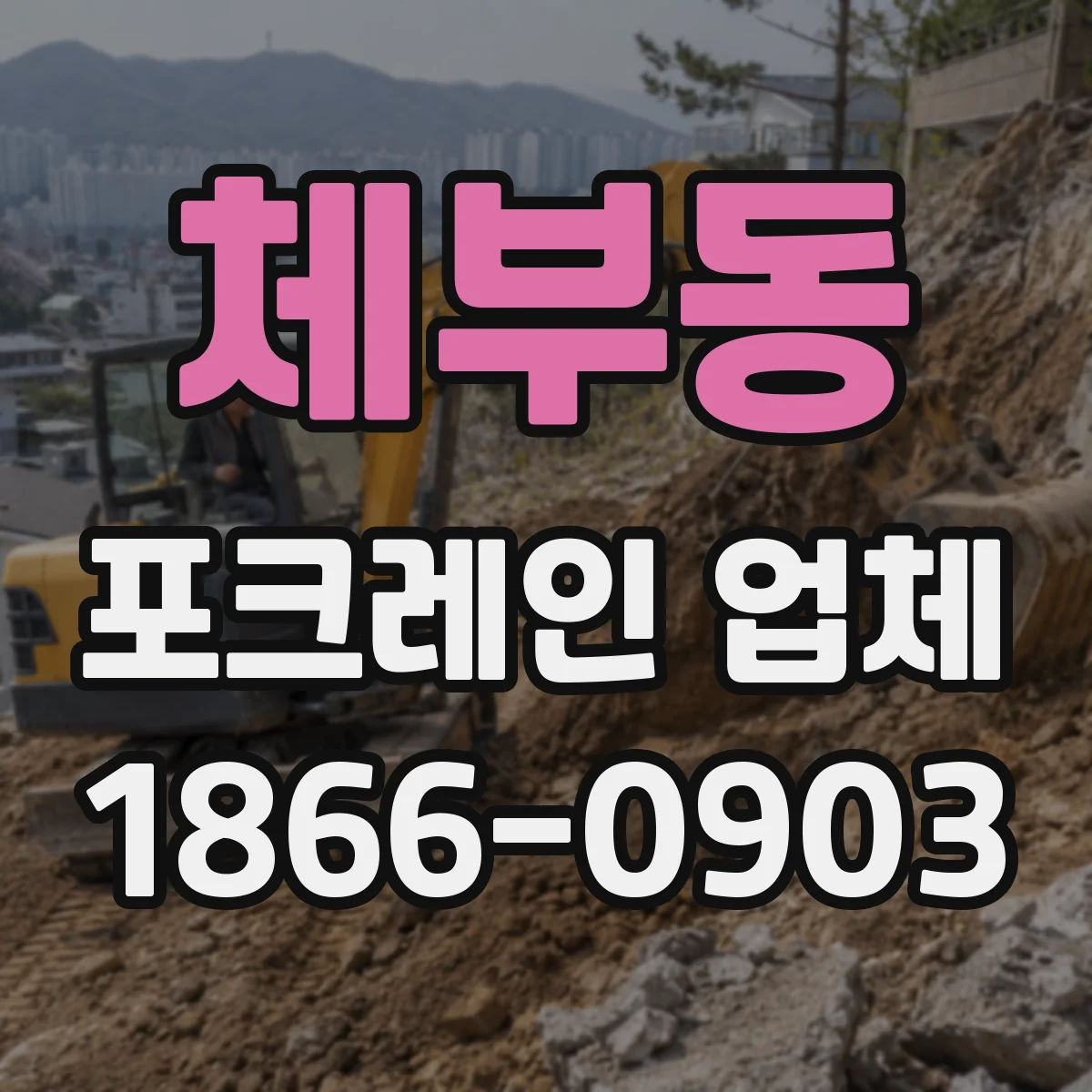체부동 포크레인 업체