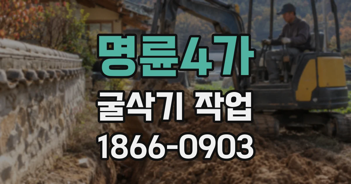 명륜4가 굴삭기 작업