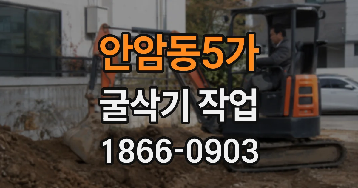 안암동5가 굴삭기 작업