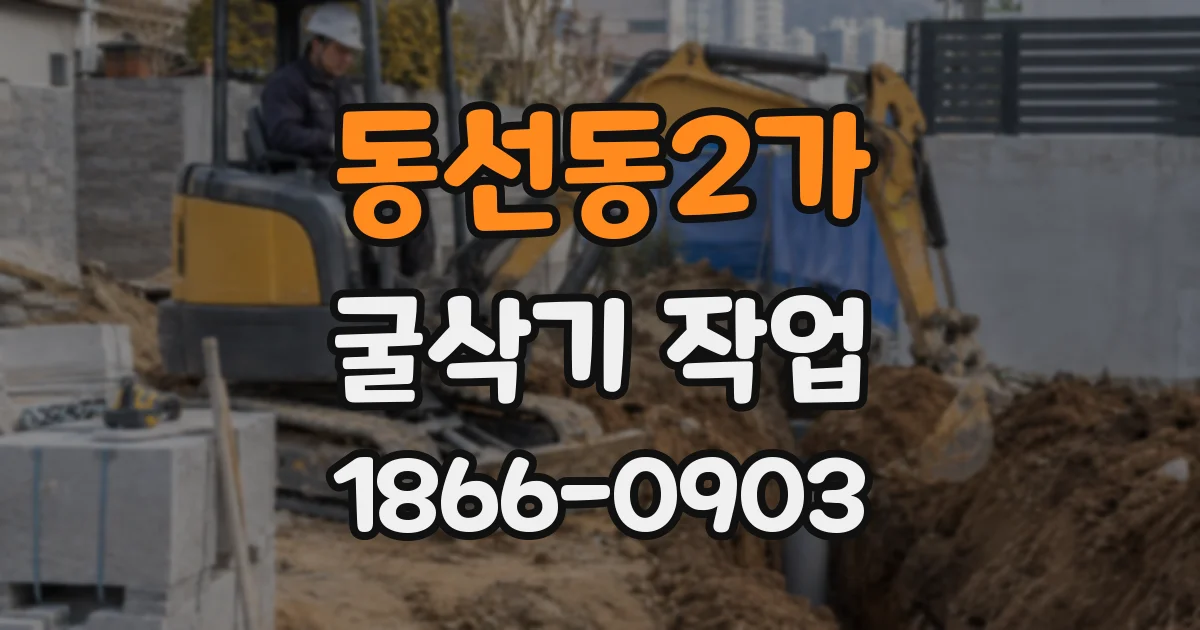 동선동2가 굴삭기 작업