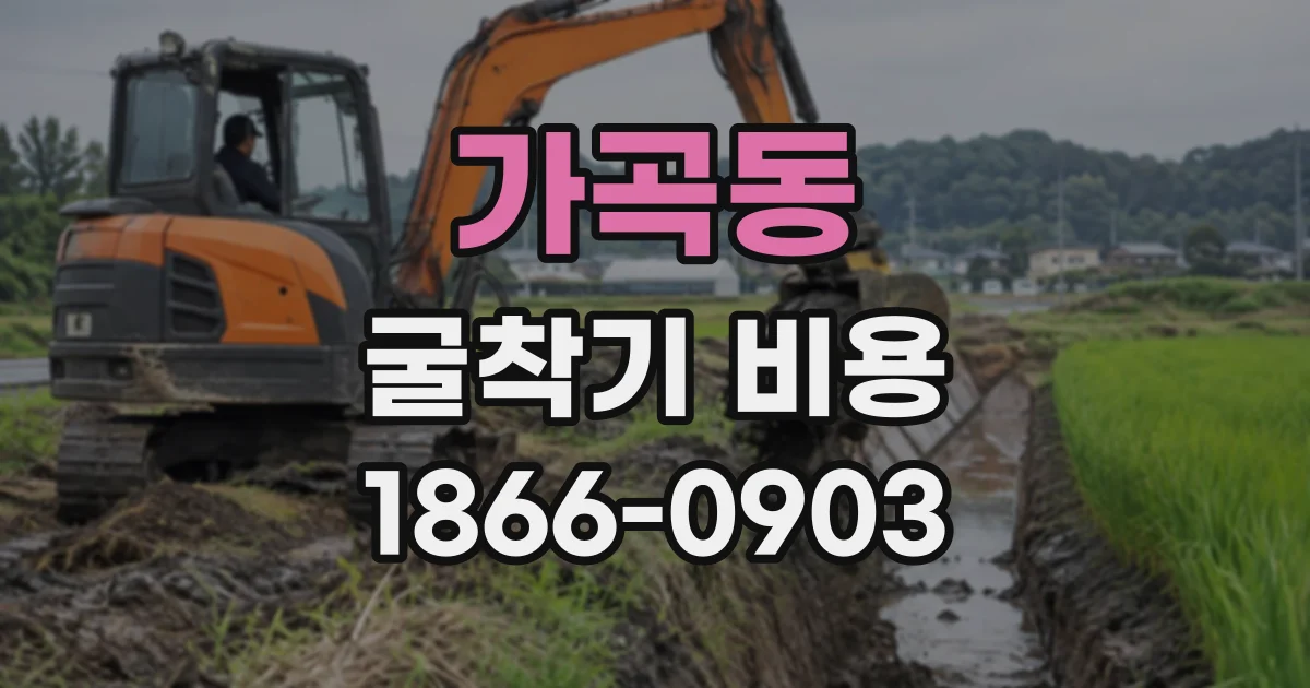 가곡동 굴착기비용