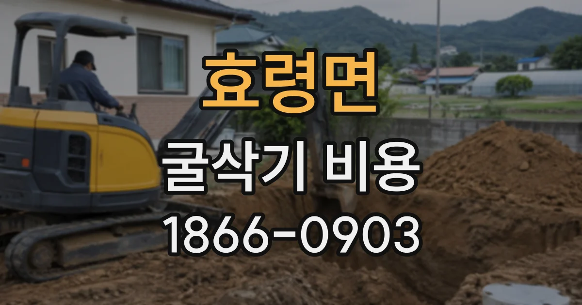 효령면 굴삭기비용