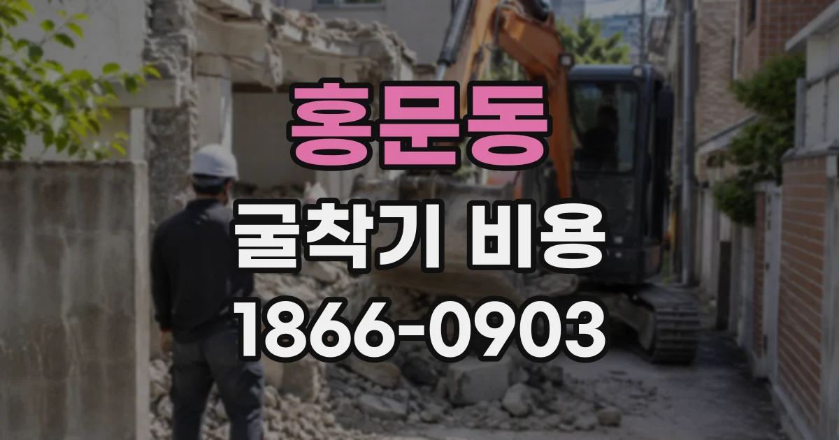 홍문동 굴착기비용