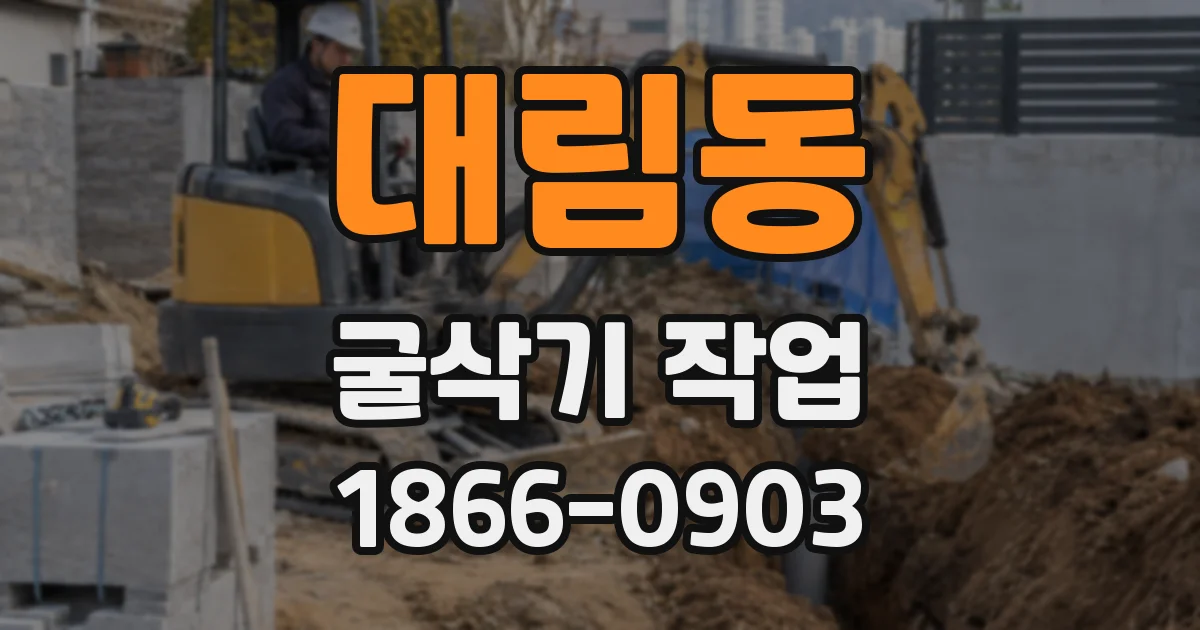 대림동 굴삭기 작업