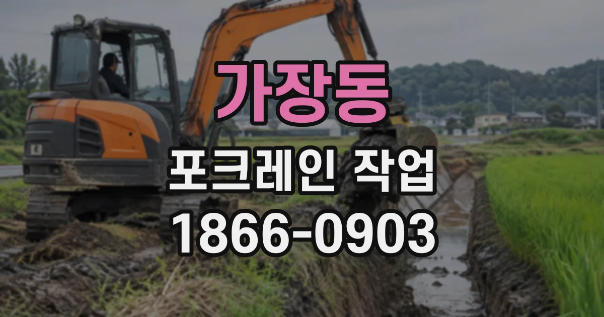 가장동 포크레인작업