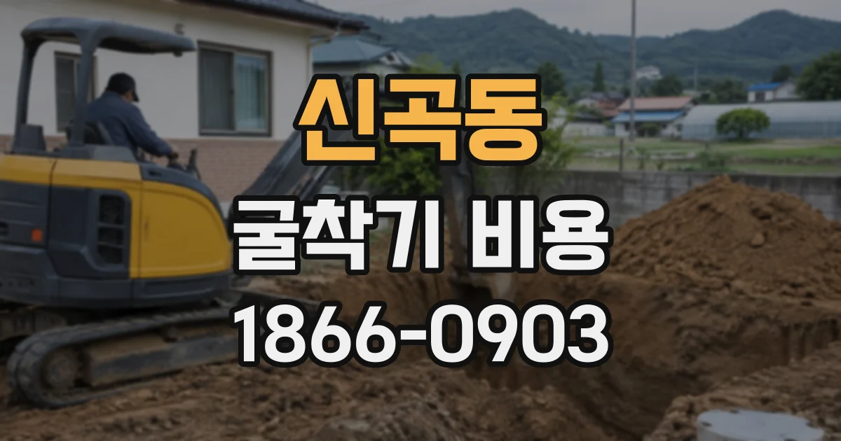 신곡동 굴착기비용